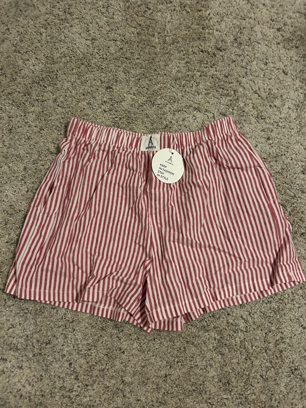 Red and White Striped Boxer Shorts